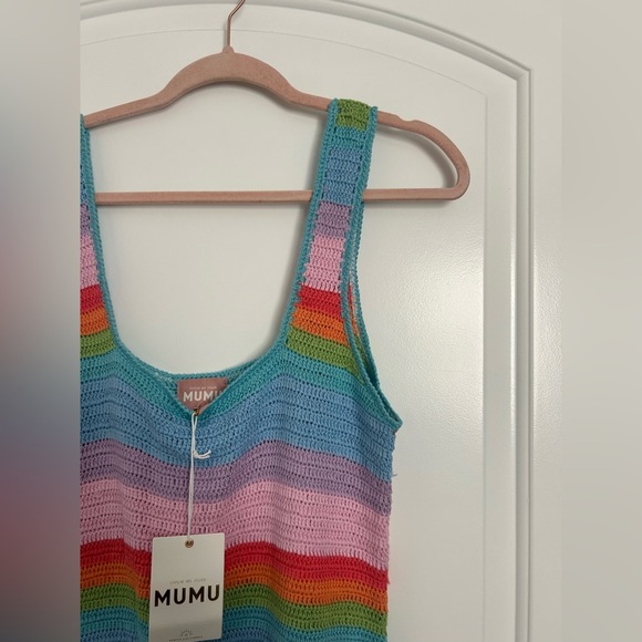 Show Me Your Mumu Day Trip Rainbow Crotchet Dress Coverup size small NWT - Picture 9 of 14